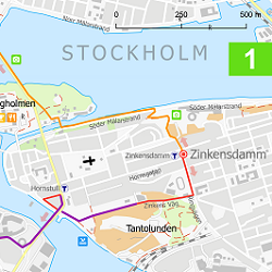 Bicycle maps Stockholm Sverige